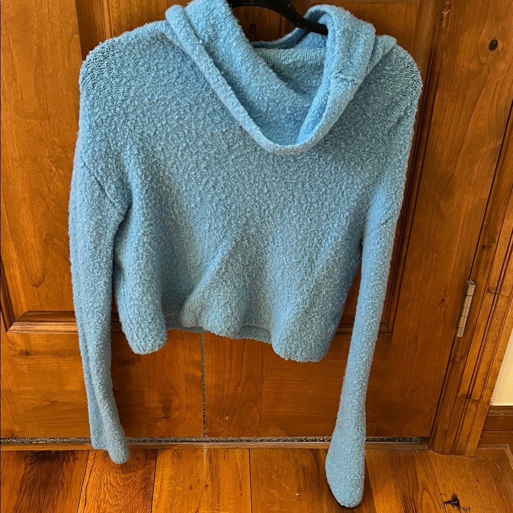 FP Movement by Free People Cozy Blue Cowl Neck Sweater